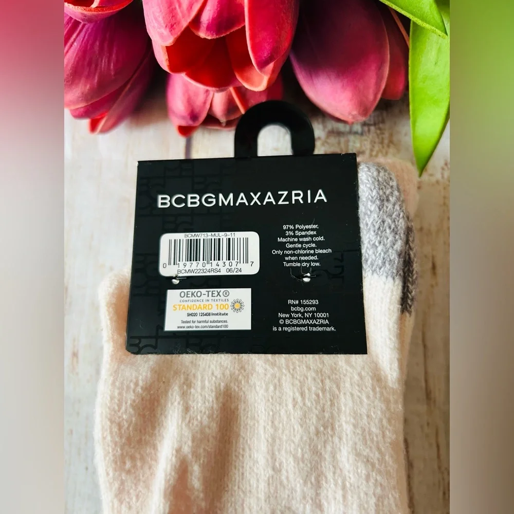 BCBGMaxazria Women’s Multicolor Super Soft Boot Socks 3pk One Size NWT